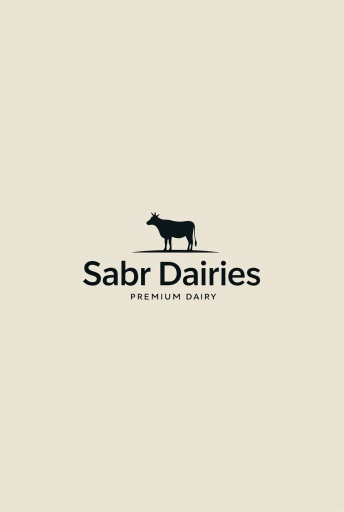 Design a modern and sophisticated logo for 'Sabr Dairies,' a premium dairy brand.