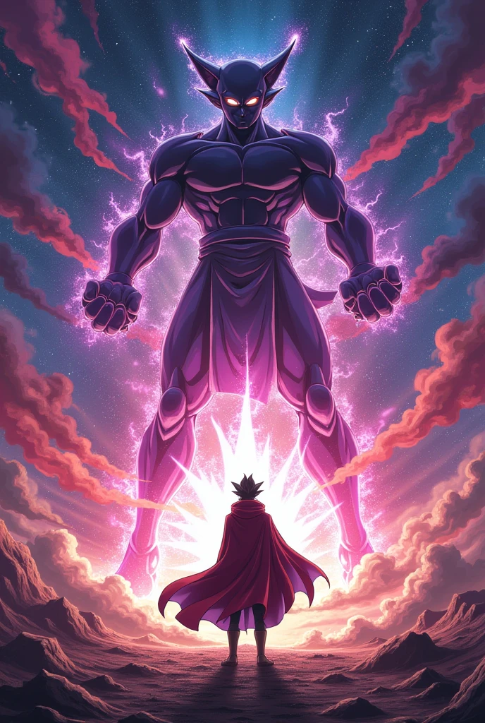 Make a picture of gojo fighting with bills