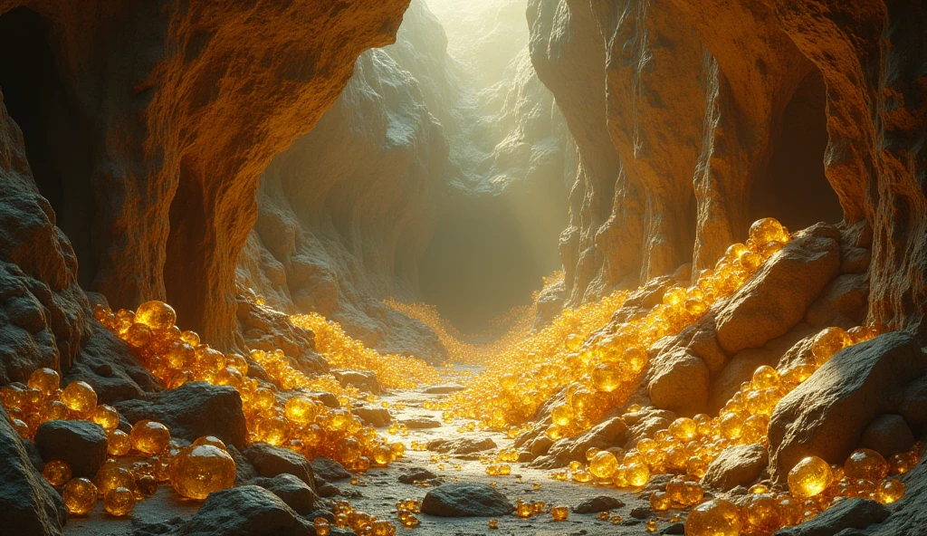 There are a lot of gold and jade ores under the ground.（best quality，4K，8k，High level，masterpiece：1.2），Ultra Detailed，（lifelike，Photo real，Photo real：1.37）