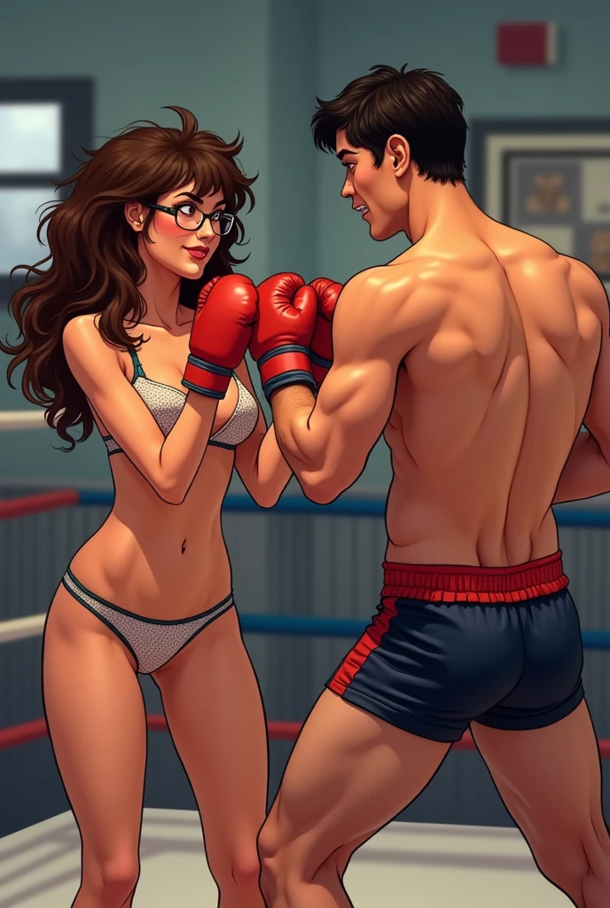 sexy MOM and Son couple having into the ring, (original) , mom busty and tall perfect legs perfect ass, (very detailed wallpaper) , (best quality) , (masterpiece) , photographic reality, realistic, very detailed illustrations, (1 MILF with 1 young boy having into the ring ) , beautiful eyes, (delicate faces) , perfect detail, (best lighting) , (super complex detailoxing girl with boxing boy) , sweat, heavy breathing , (boxing ring) , athletic sexy mini shorts on mom showing ass, male boxing shorts on boy, perfect detail, perfect fingers, perfect limbs, impact, (shiny skin) , abs, muscles, waistline,boxing shorts, fist fight, black hair, high ponytail, very long hair,
4K unified, (super detailed CG: 1.2) , (8K: 1.2) , realistic, octane rendering, sexy tall mom and smaller son fight training,topless mom
