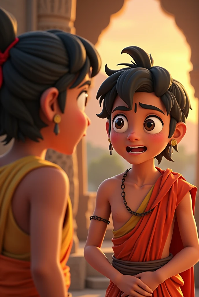 * generate in cinemetic 3d cartoon**Share a personal experience where you learned an important lesson from failure.**in Mahabharat time pictures
