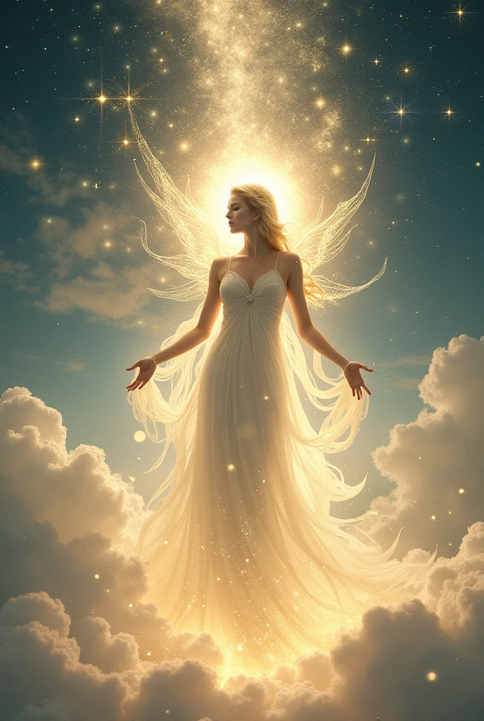 White and golden with ⭐ background 