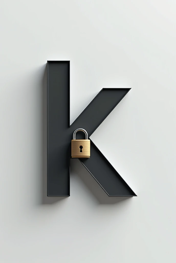 Letter K with a lock