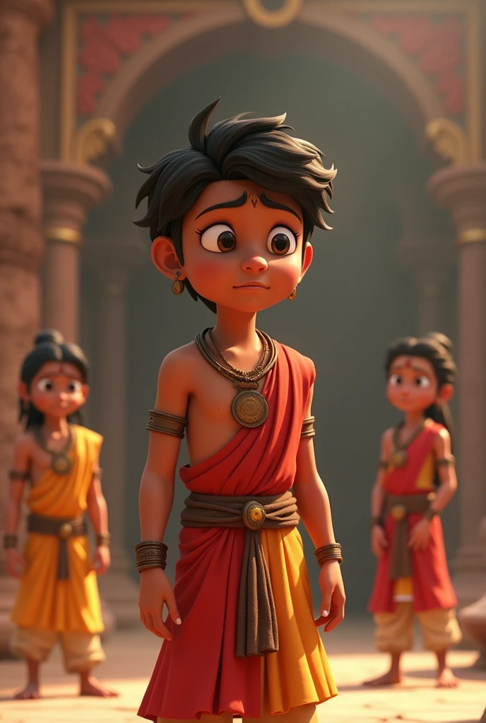 * generate in cinemetic 3d cartoon**Share a personal experience where you learned an important lesson from failure.**in Mahabharat time pictures