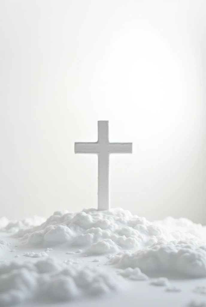 Background com fundo branco com cinza o calvario e a curz no fundo sem jesus

