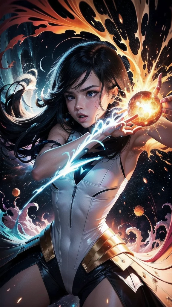 (absurdes, ah high, ultradetailed), ((A girl)), a 1girl, androgynous vampire, High Stability, ((white colored hair)), pubic tattoo, ((Holds a magical sphere in front of him:1.6)). ((чрезвычайно детализированные обои CG unity 8k, intricate detials, (style-swirlmagic: 0.8), portraite of a, looking a viewer, 独奏, (full length: 0.6), dynamicpose, Detailed background, Madness in the eyes, floating in the air, A Necromancer, Evil to the bone, Red clouds, casting spell, fireball, Dark hooded mantle, The Dark Circle, Underworld, Warhammer theme, bringer of false light, Dark clouds, floating chunks of dirt, decadence, Outgoing evil energy, dark aura, Broken shackles)), (cowboy shot) junji ito 4 k, with long gray hair, ito junji art, style of junji ito, portrait of sadako of the ring, Gentle androgynous princess , Beautiful androgynous princess, nice feet, detailing, Burst breasts, extra high resolution, 8K, (Lovely Medium Breasts), perfect anatomy, (shapely body), Beautiful slender legs, Extremely detailed eyes and face, beautiful detail eyes, extremely detailed body, ((Gloomy color scheme:1.6))