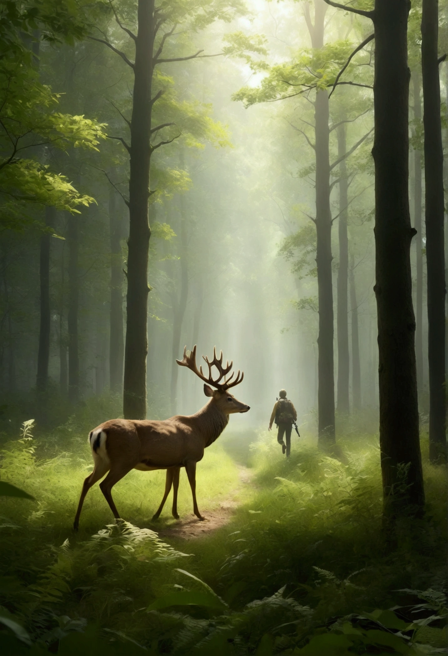 Once upon a time, a man was passing through a dense forest. Suddenly, he noticed a deer running rapidly towards him. As the man observed closely, he saw that a hunter was chasing the deer, trying to catch it.
The deer came directly to the man, with a special kind of anxiety and plea for mercy in its eyes. It seemed as if the deer was asking the man for help. The man quickly understood that this innocent creature had come to him seeking refuge to save its life. Video