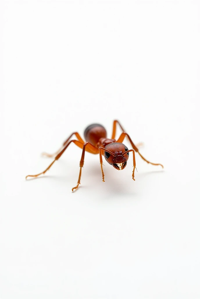 Fire ant in white