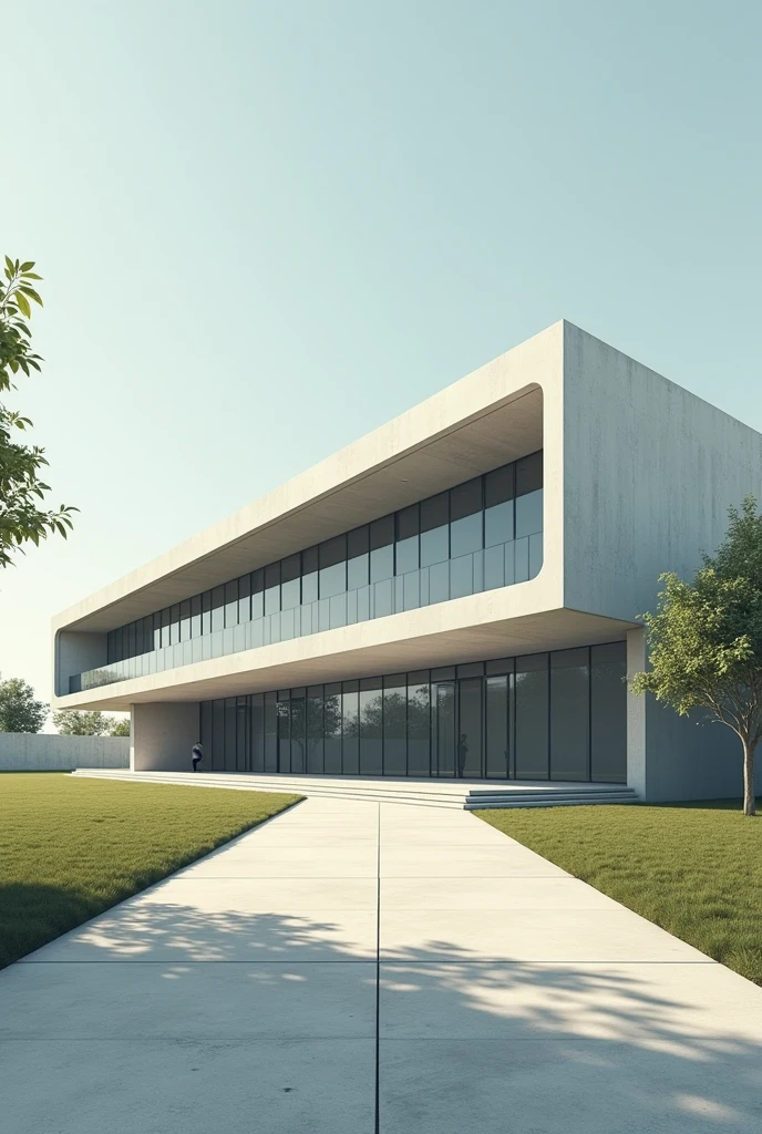 2 story building that is very lengthy and well organized not in the Forest 
