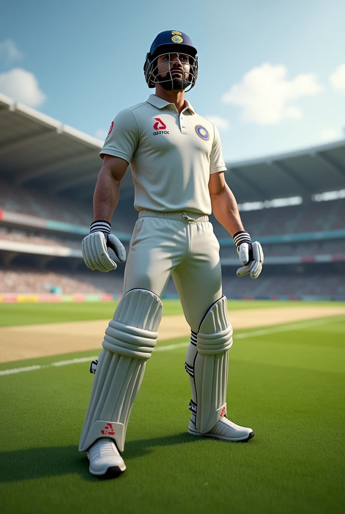 Virat kholi standing with fild .original 3d