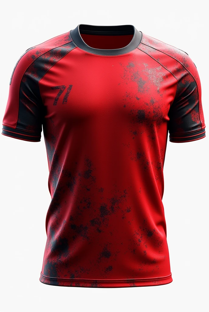 jersey template mockup stone grunge abstract design for football soccer, racing, gaming, run, red color