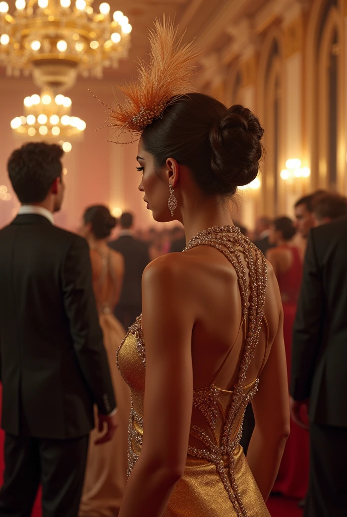 At the charity event, recreated in the style of photorealism, the hall is filled with a high society glamorous atmosphere. Elegant ladies in sumptuous outfits with plumes and diamonds glitter against the backdrop of an exquisite interior filled with flowers and candles. In their company whispered refined conversations and sounds of music create an atmosphere of magic.
Supported by solid gentlemen, in expensive suits and with exquisite accessories, delicately communicate with ladies, surrounding them with care and attention. Their confident movements and noble manners captivate the eye, creating the impression of powerful and influential personalities.
Anthropomorphic cyborgs stand out among the guests, blending into the crowd indistinguishable from real people. Their metallic details and cybernetic patterns attract attention and draw interesting glances. Their presence adds mystery and wonder to the already rich festive atmosphere of the charity event, best quality, high quality, absurdres, masterpiece, beautiful, intricate details, 1/2 body crop, slim body, beautiful figure, magnificent anatomy, (intricate details:1.12), HDR, (intricate details, hyper-detailing:1.15), (natural skin textures, hyper realisitc, soft light, Sharp:1.2)
