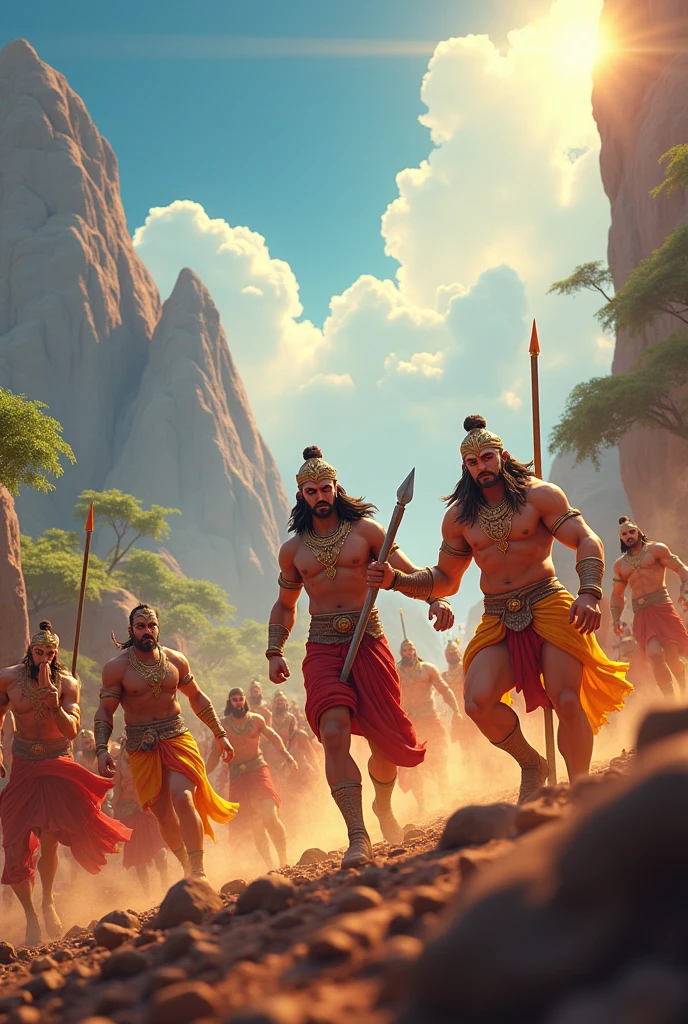 * generate in cinemetic 3d cartoon***Explain a recent trend in your industry and how it influences your daily work or strategy.***in Mahabharat time pictures