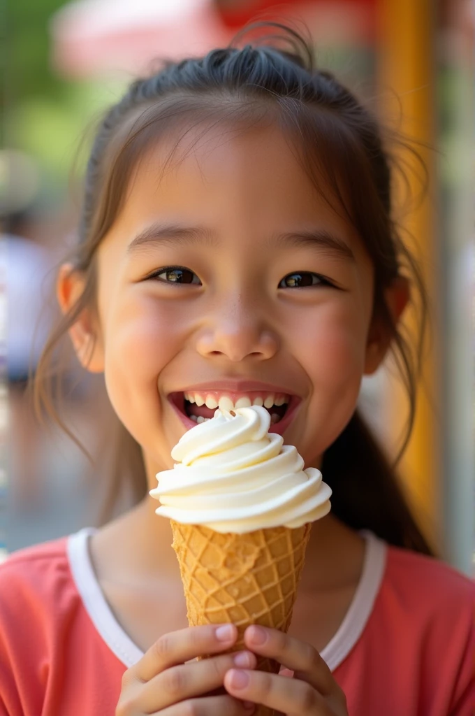 Take a picture of me with ice cream