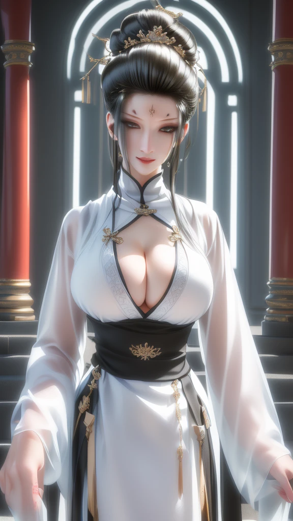 (（（Perfect body,（（（zhizhu  ）））,（（（zhizhu ））），((masterpiece)),high resolution, ((Best quality at best)),masterpiece,quality,Best quality,（（（ Exquisite facial features,Looking at the audience,There is light in the eyes,Smile））），）））,（（（Light and shadow,Big breasts，）））,（（（Looking at the camera,background,)））)