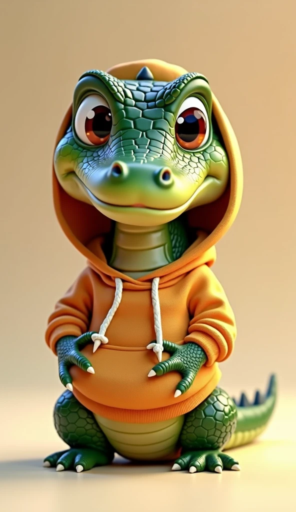 Perfect centering, Looking at the camera, a close up 2/3 of a cartoon baby crocodile wearing a hoodie, full body, 3 d animation demo reel, 3d animation, 3 d animation, 3 d animated movie, 3d animated, 3 d animated, tv commercial, clay animation, cgi animation, cute! c4d, cute 3 d render, pixar 3 d animation style, 4 k, 3 d cartoon