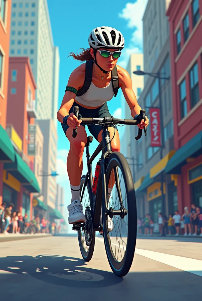 riding bike 
