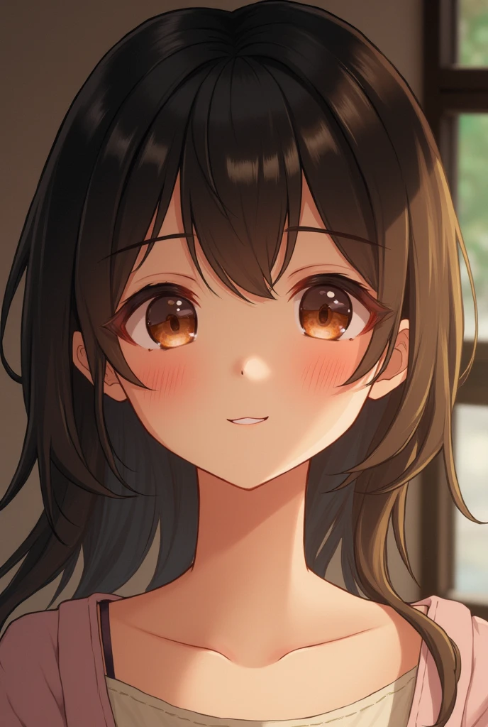 Highest quality, Face Focus, Soft Light, Ultra-high resolution, (Realistic:1.4), RAW Photos, 1 Japan, alone, cute, (A shy smile:0.5), (Brown eyes, Light in your eyes), Beautiful face in every detail, (Small box),(High resolution detail of human skin texture)