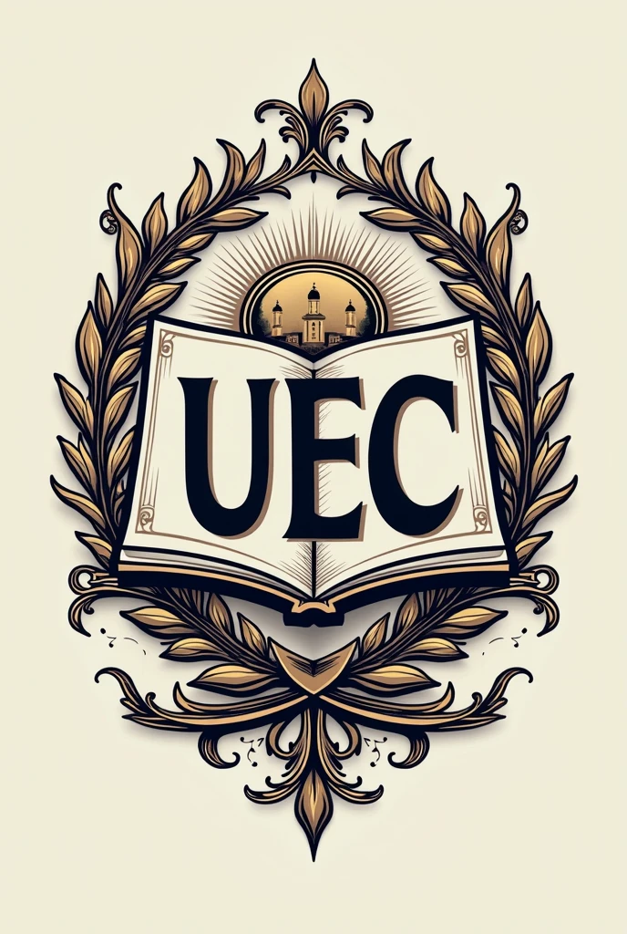 insignia of a private school from preschool to high school with the initials "UEC Alegria de Beracasa"