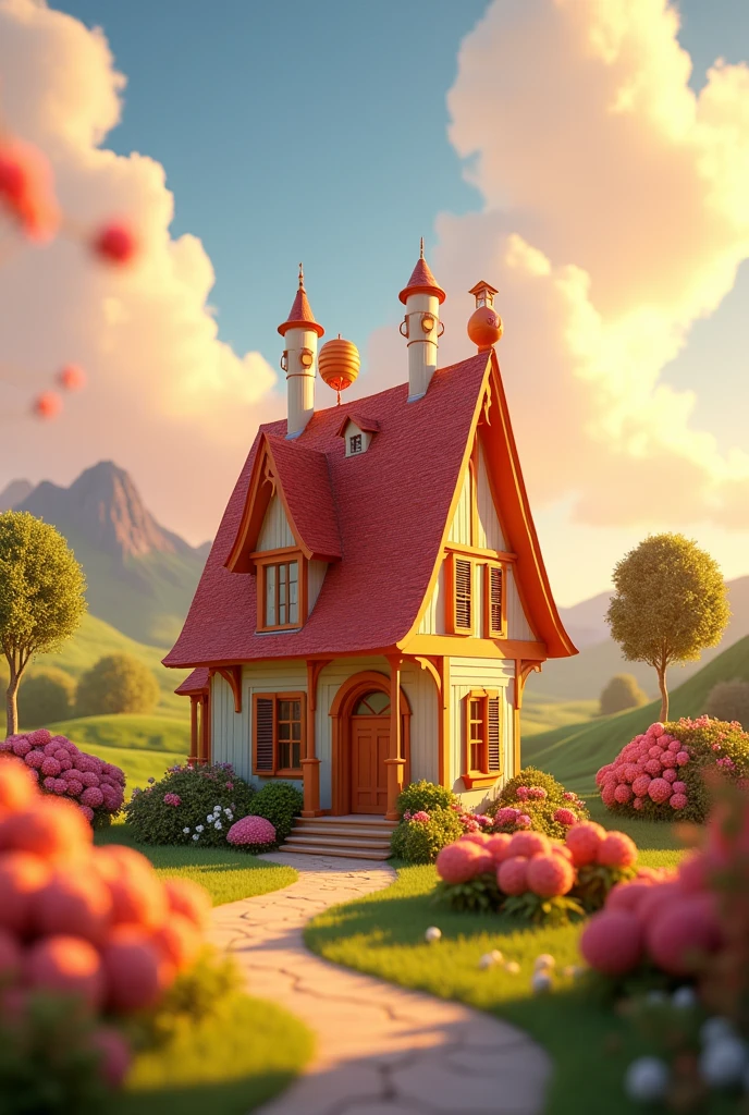 Pixar style image, pixar style house