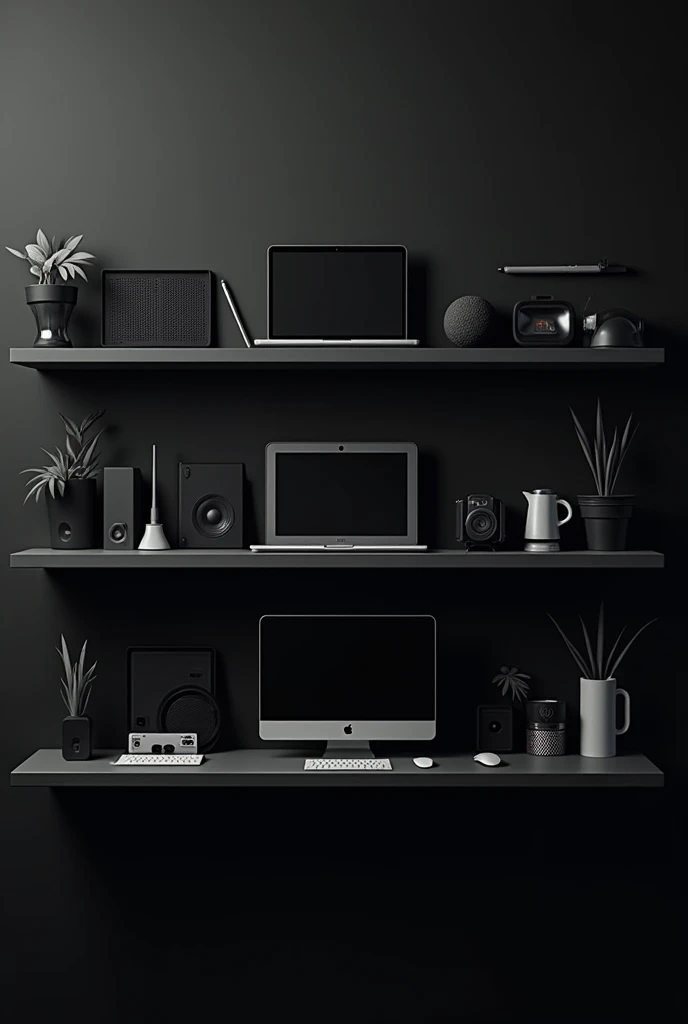 Shelf fill with Web Designing Tools, add black background to it
