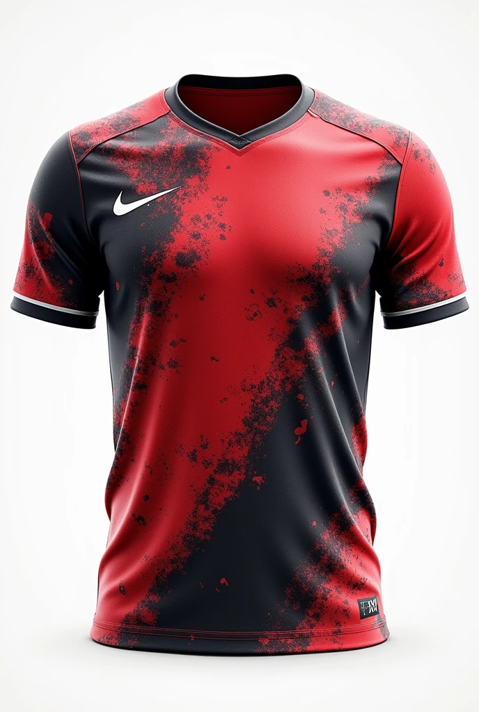 jersey template mockup stone grunge abstract design for football soccer, racing, gaming, run, red color And color White