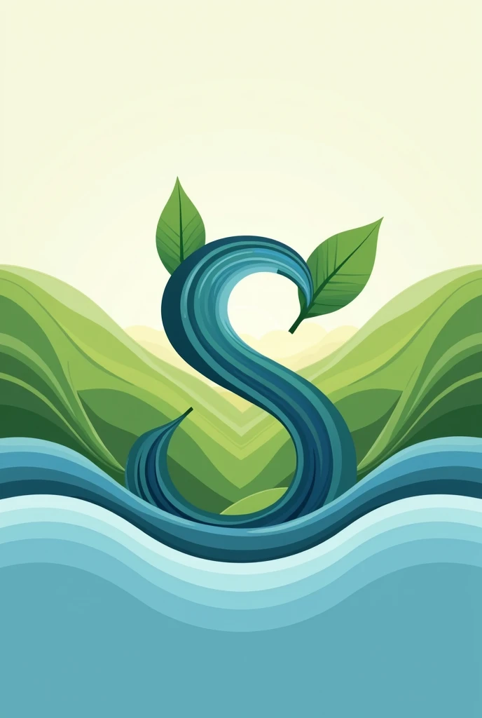 Make me a logo with the letter S, that has to do with agriculture and water