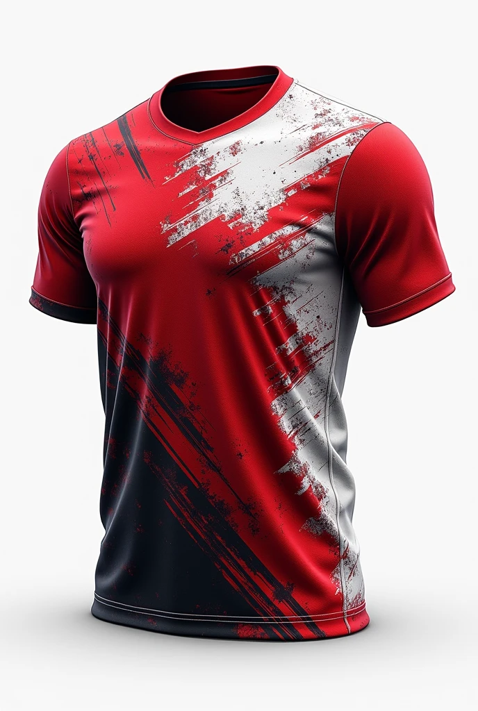 jersey template mockup stone grunge abstract design for football soccer, racing, gaming, run, red color And color White