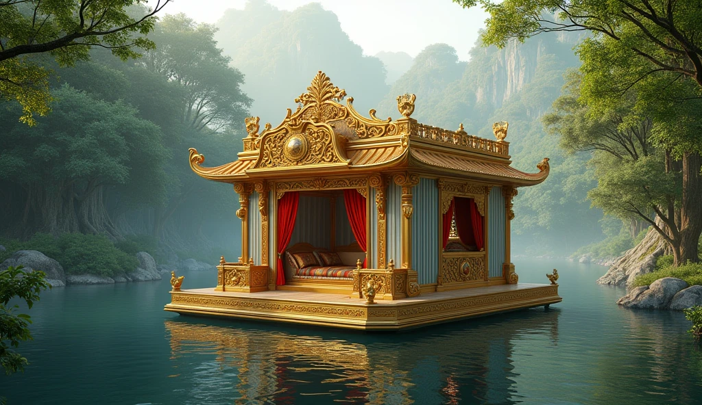 A royal box floating on water in river side