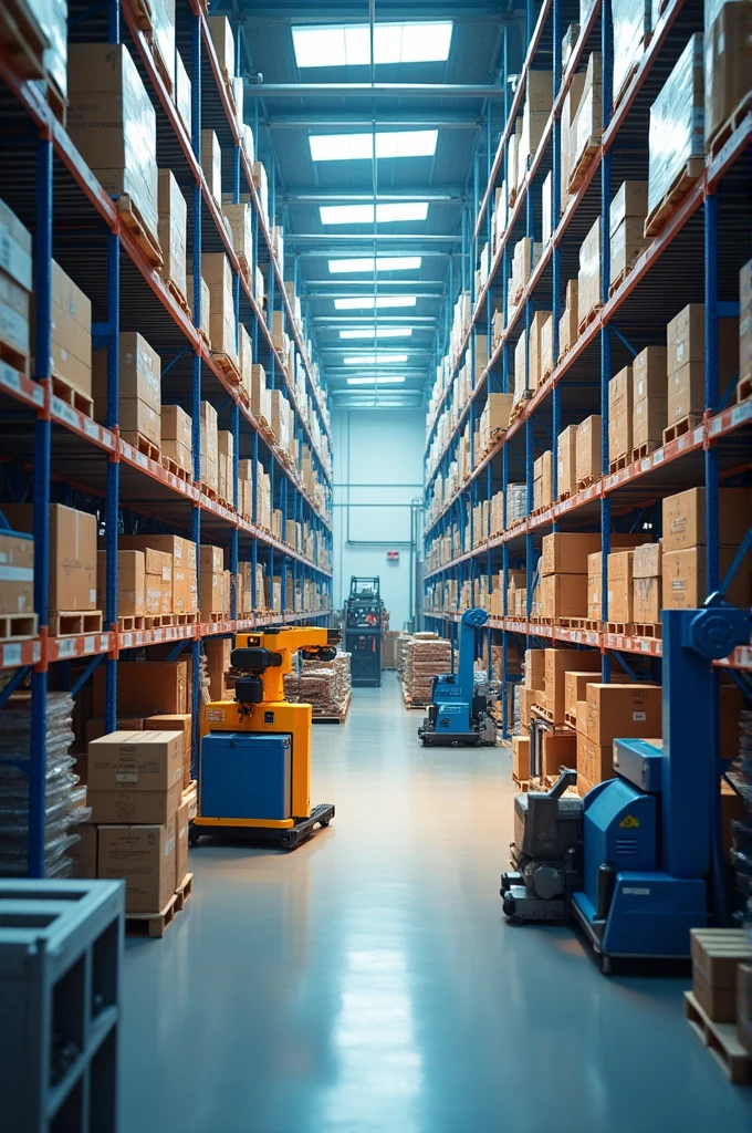 Create a company inventory with machines to improve movement and identify the shelves with the, b ou/e c