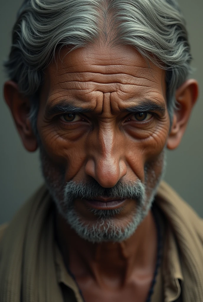 Indian man with sad face
