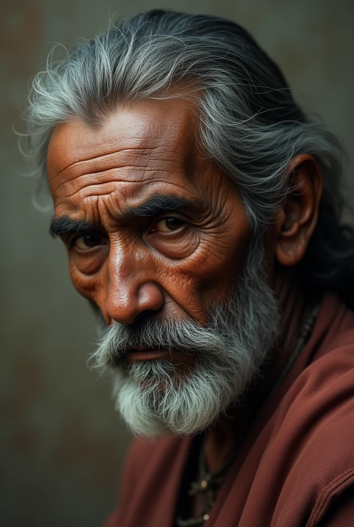 Indian man with sad face
