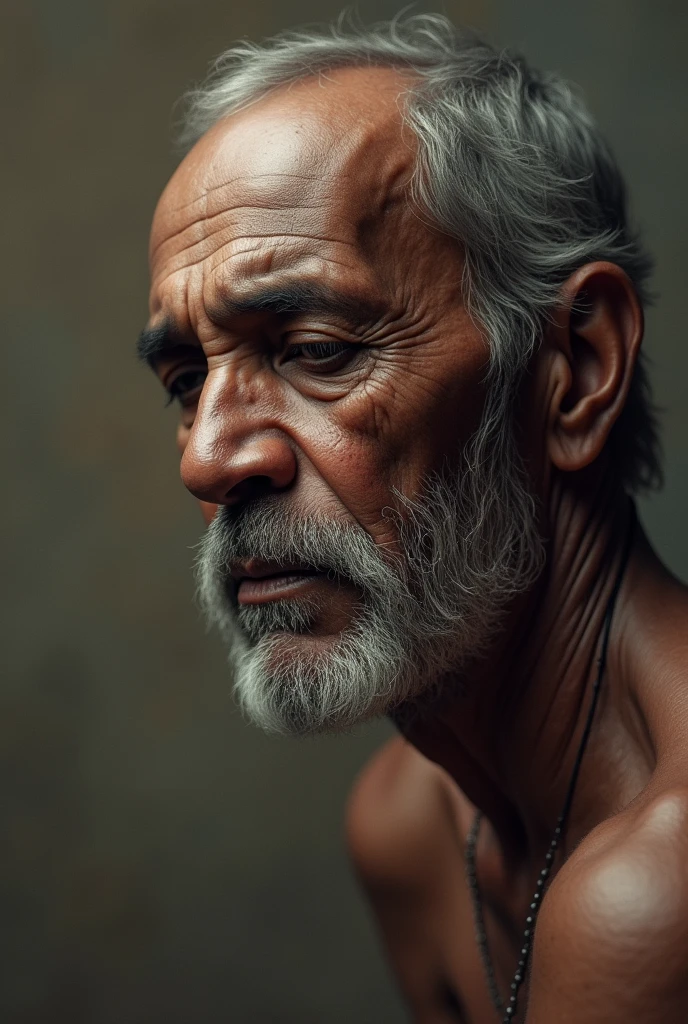 Indian man with sad face
