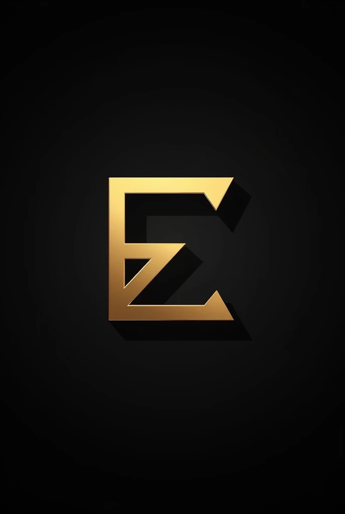 Create a logo by joining the 3 letters E, M, C IN A SOPHISTICATED FORM IN GOLD AND BLACK