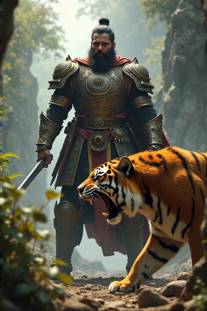 Create Hari singh nalwa tearing tigers mouth