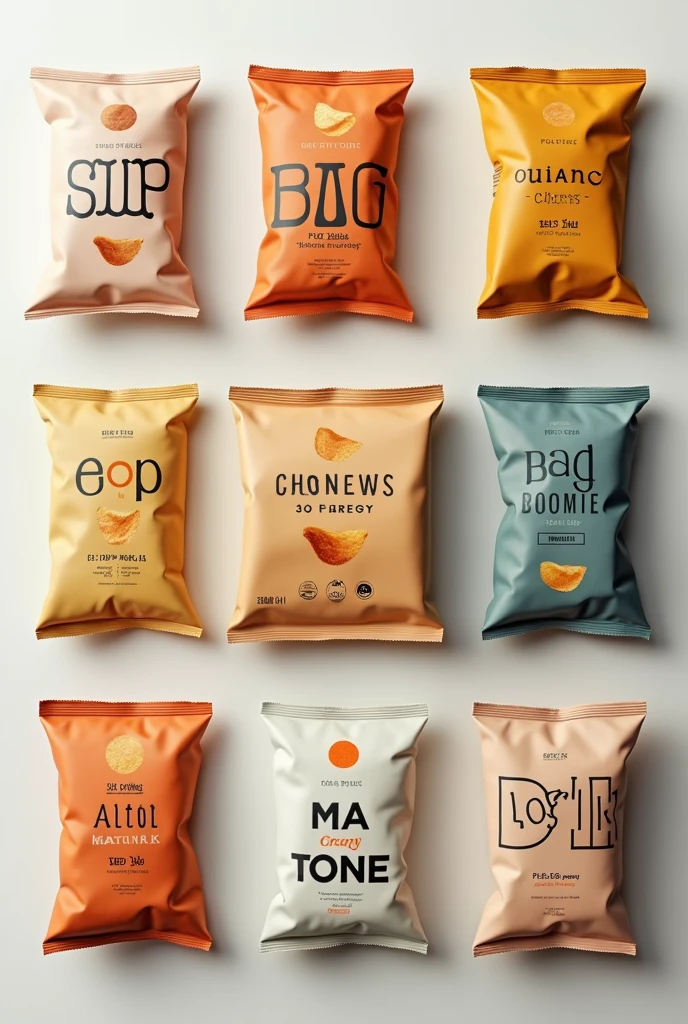 Create a template for chip packaging,that can be given a name, weight and brand of the product I want to see several models