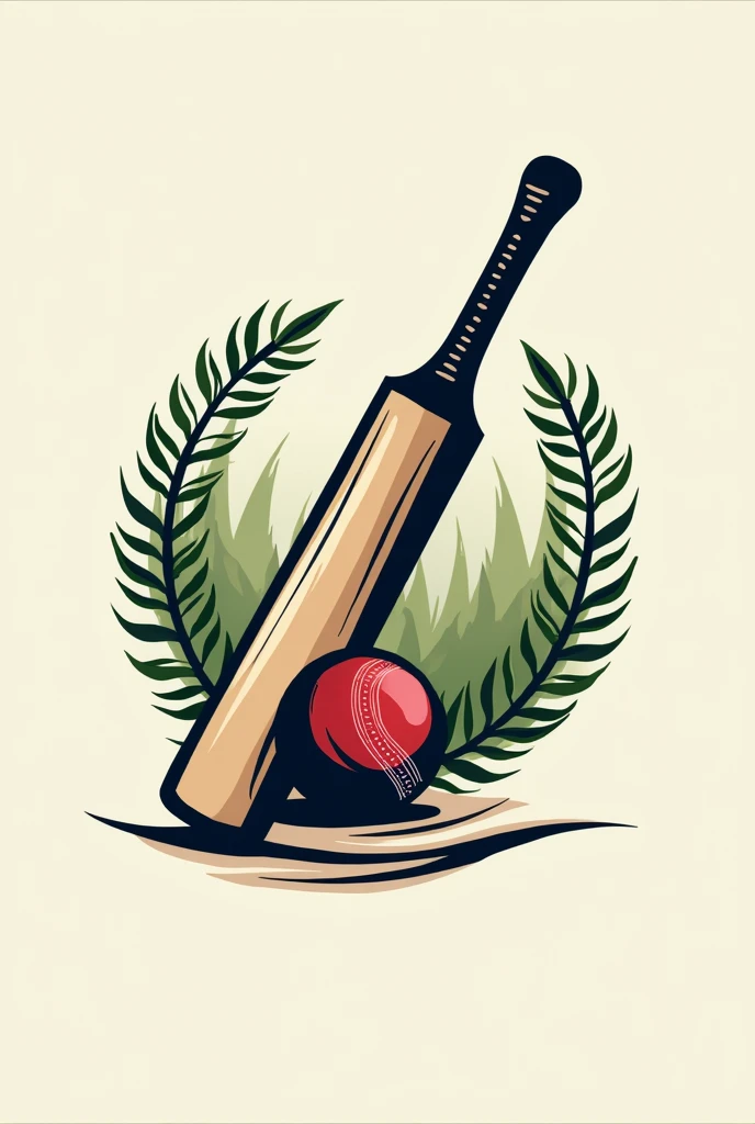 Cricket logo  with Thiruppalaikudi Cricket Club Bat and Ball with the Picture 
