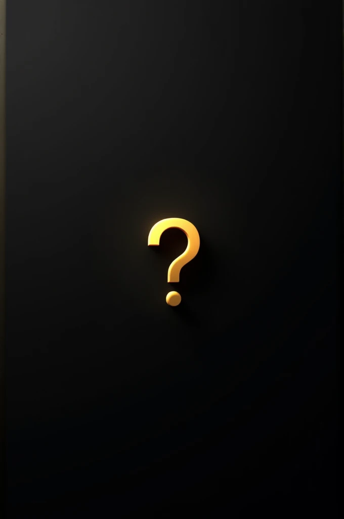 Create a logo with the golden question mark symbol on a black background