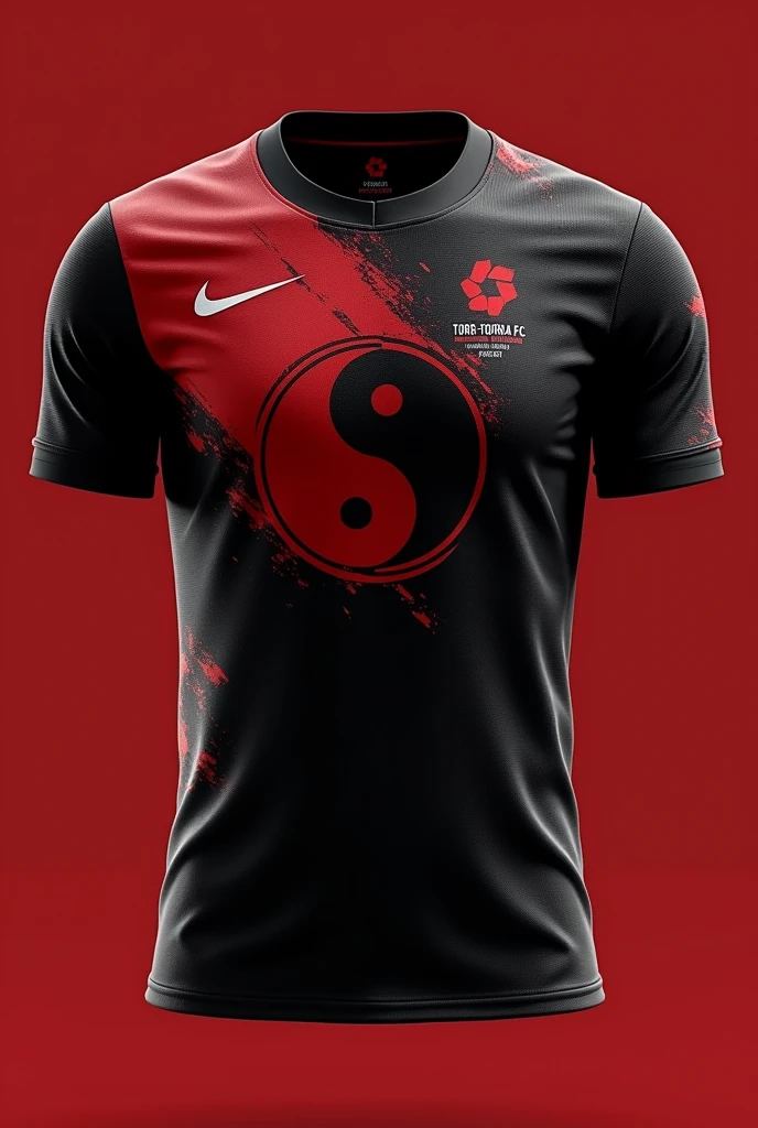 Interclass jersey Team name Torra-Torra FC Ying yang Black and red