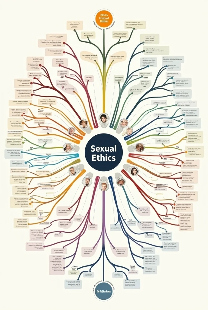 Make me a mind map of 25 definitions of sexual ethics
