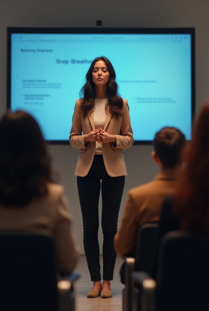 'Take a deep breath for 5 minutes to reduce stress.'"Rana calmly completed the presentation and enthralled the audience!"Subscribe for more tips to reduce your stress!”