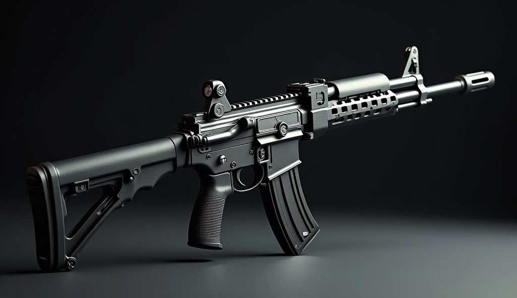 A highly detailed, photorealistic, 8K photograph of a Galil carabine , black-colored, studio lighting, hyperrealistic, masterful lighting and shading, cinematic composition, intricate textures, premium quality