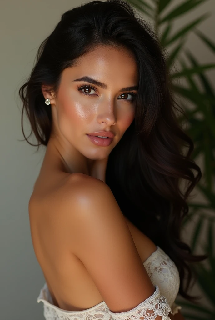 several photos of a beautiful naked Brazilian woman