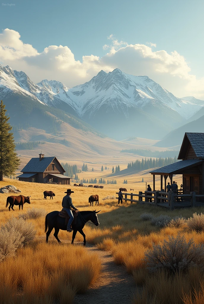 Make a farm inspired by the Yellowstone series