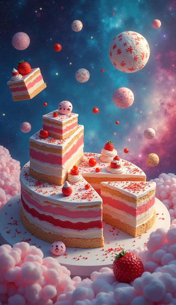 galaxy made of cake