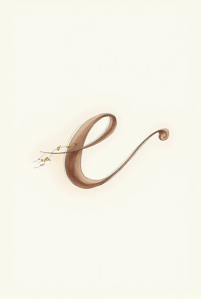 The cursive letter e with tabs
