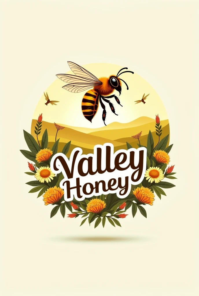 generate a logo for a honey product manufacturing company called "valley honey"