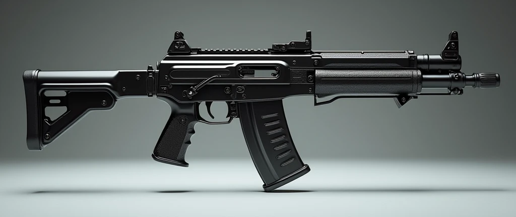 A highly detailed, photorealistic, 8K photograph of a custom-modified modern UZI SMG, studio lighting, hyperrealistic, masterful lighting and shading, cinematic composition, intricate textures, premium quality