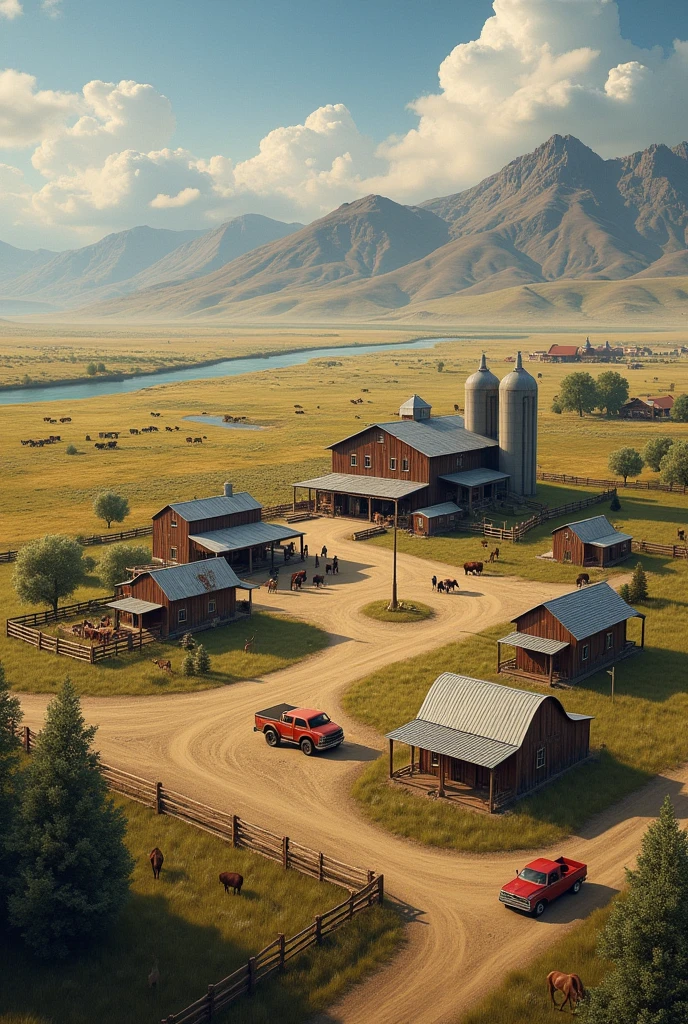 Make a farm inspired by John Dutton's farm