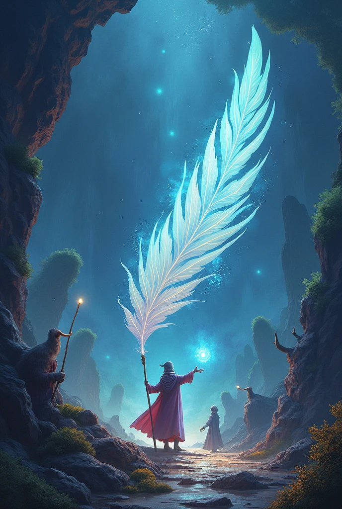 Menu background picture, magic sorcery fantasy feathers